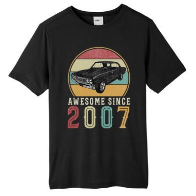 Awesome Since 2007 16 Years Old 16th Birthday For Car Lover Tall Fusion ChromaSoft Performance T-Shirt