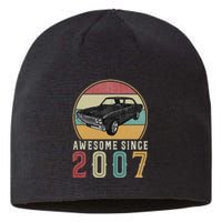 Awesome Since 2007 16 Years Old 16th Birthday For Car Lover Sustainable Beanie