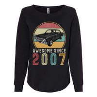 Awesome Since 2007 16 Years Old 16th Birthday For Car Lover Womens California Wash Sweatshirt