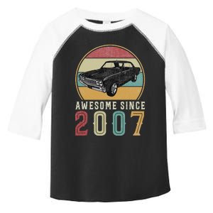 Awesome Since 2007 16 Years Old 16th Birthday For Car Lover Toddler Fine Jersey T-Shirt