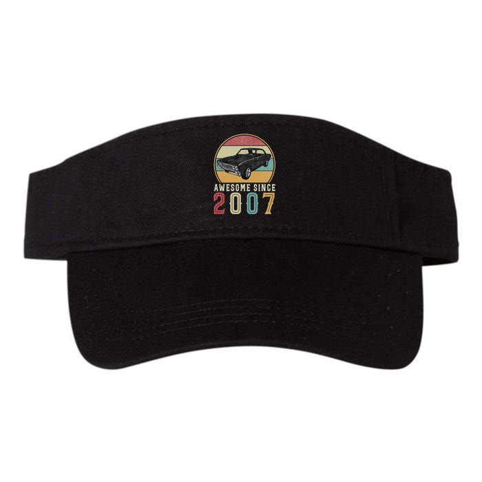 Awesome Since 2007 16 Years Old 16th Birthday For Car Lover Valucap Bio-Washed Visor