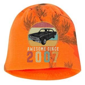 Awesome Since 2007 16 Years Old 16th Birthday For Car Lover Kati - Camo Knit Beanie