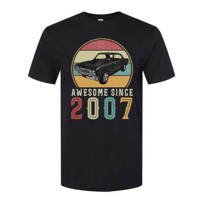 Awesome Since 2007 16 Years Old 16th Birthday For Car Lover Softstyle® CVC T-Shirt