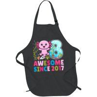 Awesome Since 2017 Cute Axolotl  8th Birthday Party  Apron
