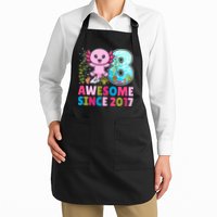 Awesome Since 2017 Cute Axolotl  8th Birthday Party  Apron