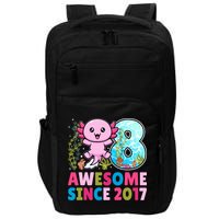 Awesome Since 2017 Cute Axolotl  8th Birthday Party  Impact Tech Backpack