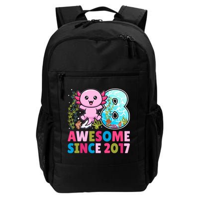 Awesome Since 2017 Cute Axolotl  8th Birthday Party  Backpack