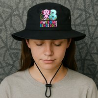 Awesome Since 2017 Cute Axolotl  8th Birthday Party  Bucket Hat