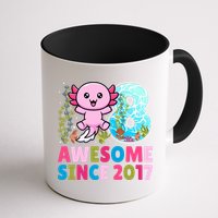 Awesome Since 2017 Cute Axolotl  8th Birthday Party  Mug
