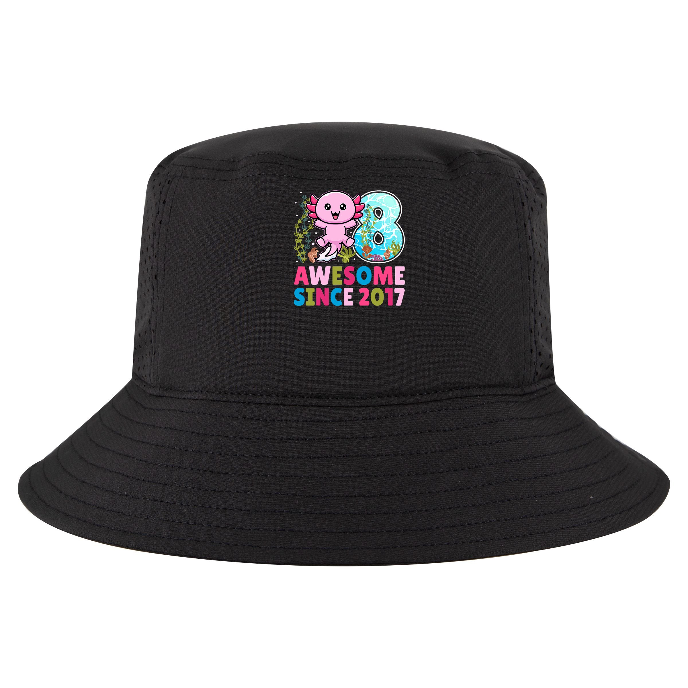 Awesome Since 2017 Cute Axolotl  8th Birthday Party  Visor