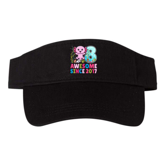 Awesome Since 2017 Cute Axolotl  8th Birthday Party  Visor