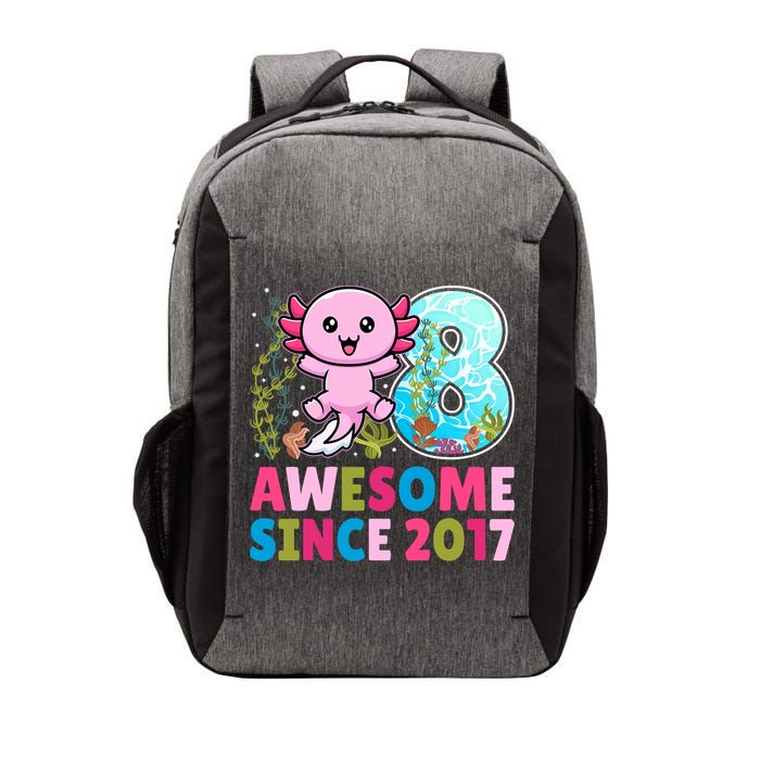 Awesome Since 2017 Cute Axolotl  8th Birthday Party  Vector Backpack
