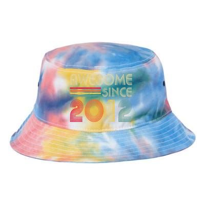 Awesome Since 2012 10th Birthday Retro Tie Dye Newport Bucket Hat