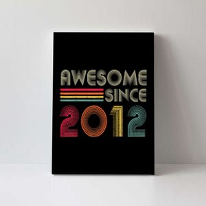 Awesome Since 2012 10th Birthday Retro Canvas