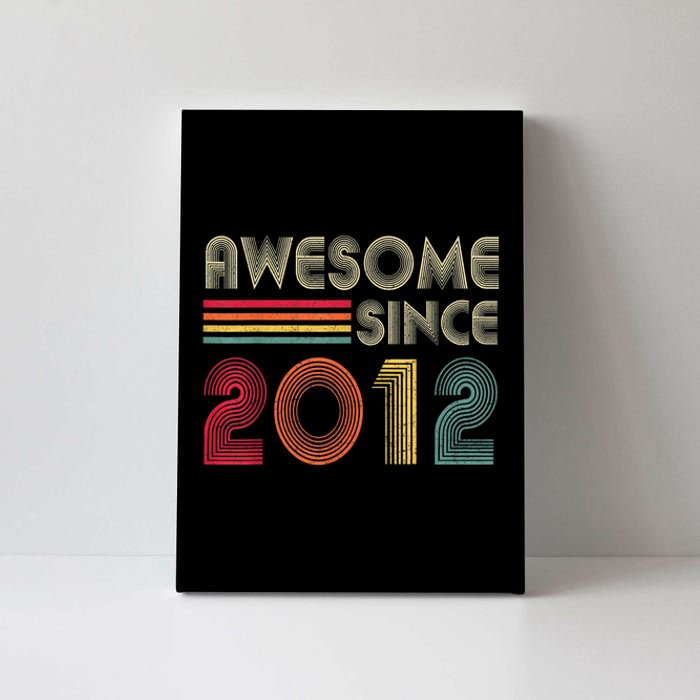 Awesome Since 2012 10th Birthday Retro Canvas