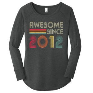 Awesome Since 2012 10th Birthday Retro Women's Perfect Tri Tunic Long Sleeve Shirt