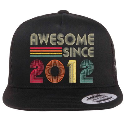 Awesome Since 2012 10th Birthday Retro Flat Bill Trucker Hat