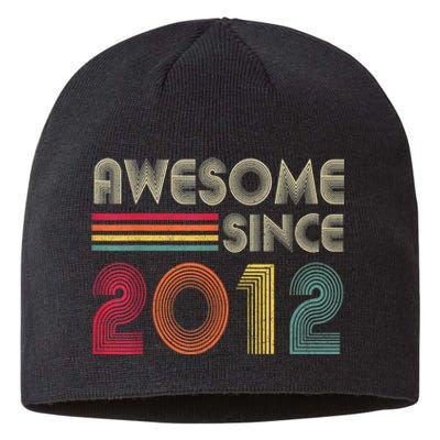 Awesome Since 2012 10th Birthday Retro Sustainable Beanie