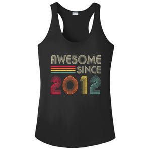 Awesome Since 2012 10th Birthday Retro Ladies PosiCharge Competitor Racerback Tank