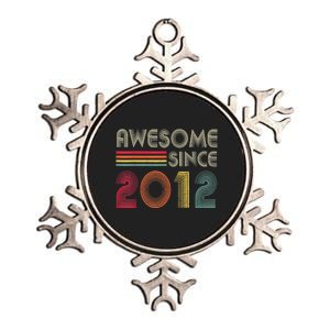 Awesome Since 2012 10th Birthday Retro Metallic Star Ornament