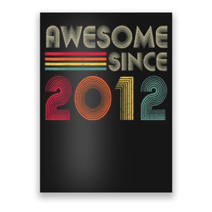 Awesome Since 2012 10th Birthday Retro Poster