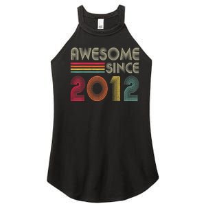 Awesome Since 2012 10th Birthday Retro Women's Perfect Tri Rocker Tank