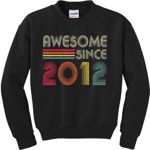 Awesome Since 2012 10th Birthday Retro Kids Sweatshirt