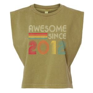 Awesome Since 2012 10th Birthday Retro Garment-Dyed Women's Muscle Tee