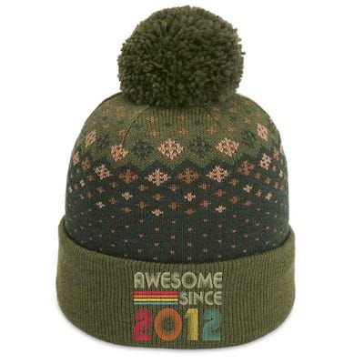 Awesome Since 2012 10th Birthday Retro The Baniff Cuffed Pom Beanie