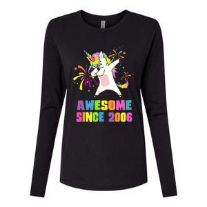 Awesome Since 2006 Unicorn 17 Years Old 17th Birthday Womens Cotton Relaxed Long Sleeve T-Shirt