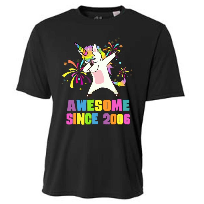 Awesome Since 2006 Unicorn 17 Years Old 17th Birthday Cooling Performance Crew T-Shirt