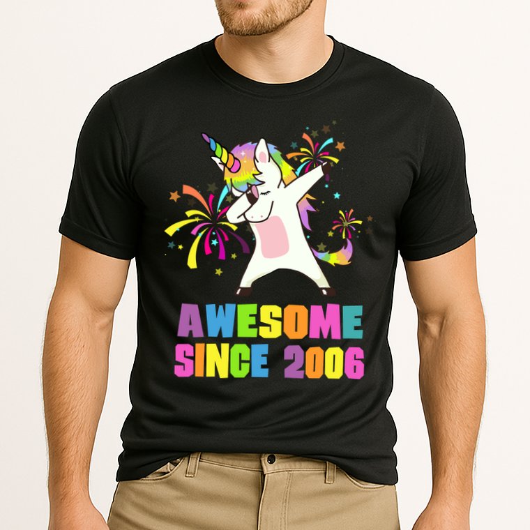 Awesome Since 2006 Unicorn 17 Years Old 17th Birthday Cooling Performance Crew T-Shirt