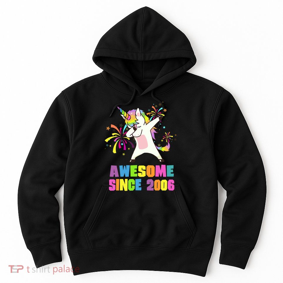 Awesome Since 2006 Unicorn 17 Years Old 17th Birthday Hoodie
