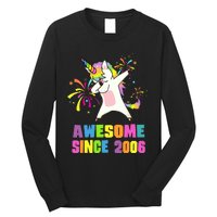 Awesome Since 2006 Unicorn 17 Years Old 17th Birthday Long Sleeve Shirt