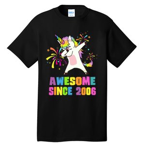 Awesome Since 2006 Unicorn 17 Years Old 17th Birthday Tall T-Shirt