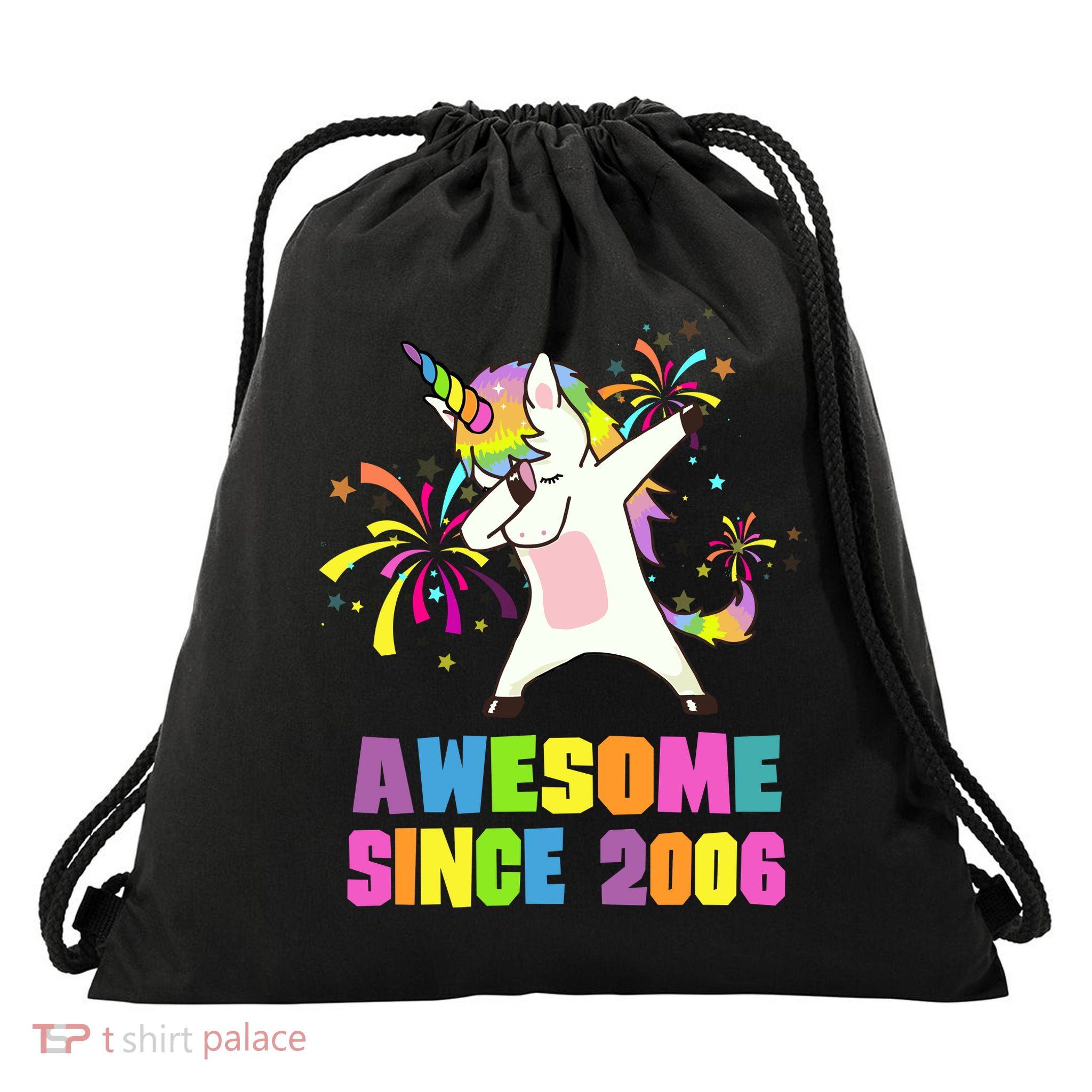 Awesome Since 2006 Unicorn 17 Years Old 17th Birthday Drawstring Bag