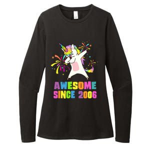 Awesome Since 2006 Unicorn 17 Years Old 17th Birthday Womens CVC Long Sleeve Shirt