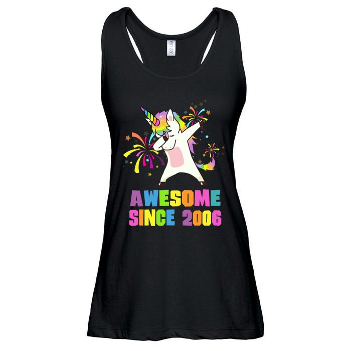 Awesome Since 2006 Unicorn 17 Years Old 17th Birthday Ladies Essential Flowy Tank