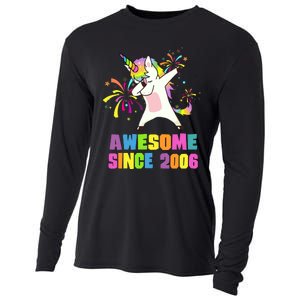 Awesome Since 2006 Unicorn 17 Years Old 17th Birthday Cooling Performance Long Sleeve Crew