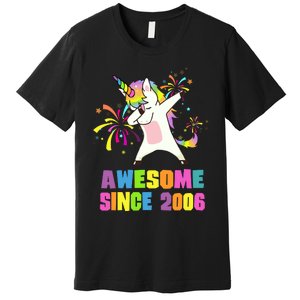 Awesome Since 2006 Unicorn 17 Years Old 17th Birthday Premium T-Shirt