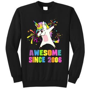 Awesome Since 2006 Unicorn 17 Years Old 17th Birthday Tall Sweatshirt