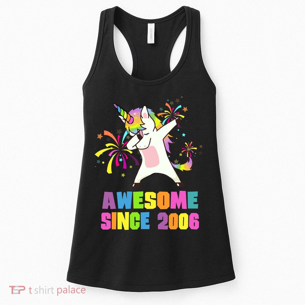 Awesome Since 2006 Unicorn 17 Years Old 17th Birthday Womens Tank Top