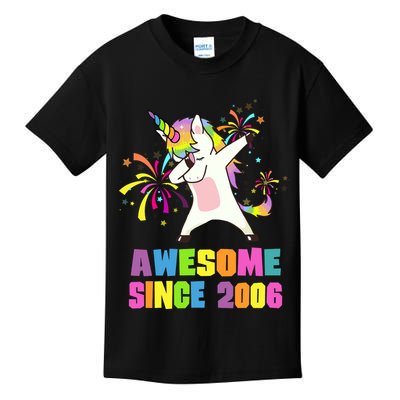 Awesome Since 2006 Unicorn 17 Years Old 17th Birthday Kids T-Shirt