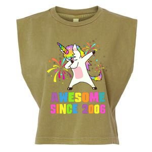 Awesome Since 2006 Unicorn 17 Years Old 17th Birthday Garment-Dyed Women's Muscle Tee