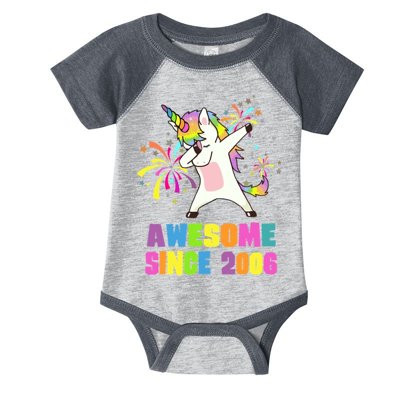 Awesome Since 2006 Unicorn 17 Years Old 17th Birthday Infant Baby Jersey Bodysuit