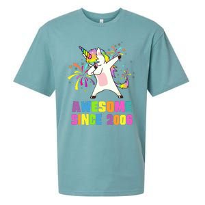 Awesome Since 2006 Unicorn 17 Years Old 17th Birthday Sueded Cloud Jersey T-Shirt