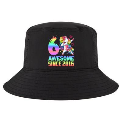 Awesome Since 2016 Unicorn 6th Birthday 6 Years Old Cool Comfort Performance Bucket Hat