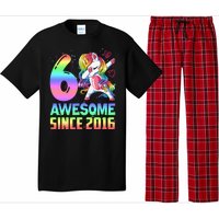 Awesome Since 2016 Unicorn 6th Birthday 6 Years Old Pajama Set