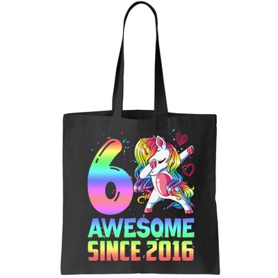 Awesome Since 2016 Unicorn 6th Birthday 6 Years Old Bag