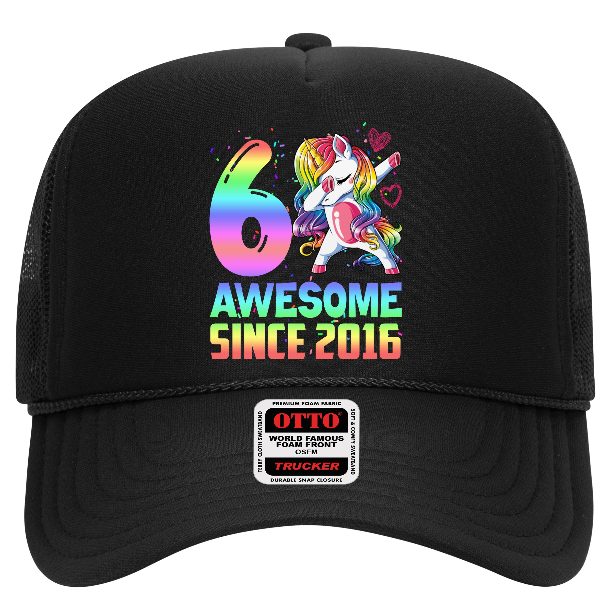 Awesome Since 2016 Unicorn 6th Birthday 6 Years Old Hat